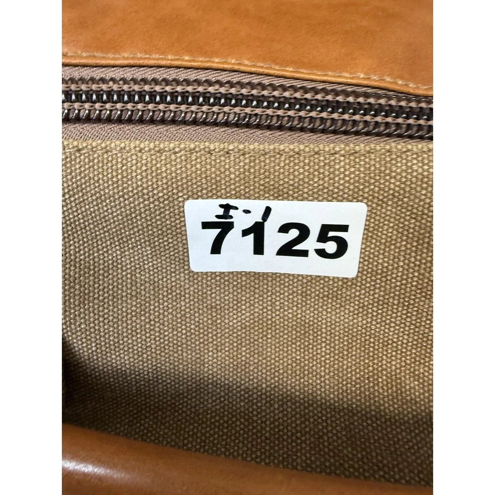 Witzman Backpack Mens Large‎ Brown Canvas Faux Leather Convertible Travel Bag